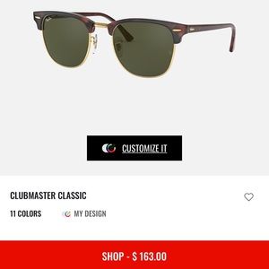 Rayban Tortoise clubmaster Classics - nwt